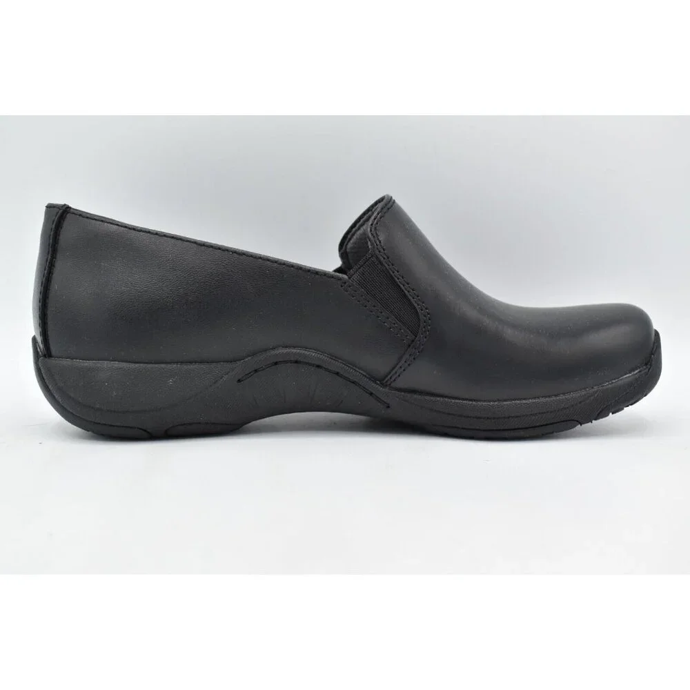 Dansko‎ Womens EU 38 US 7.5-8 Nora Black Leather Slip On Loafers Shoes Clogs